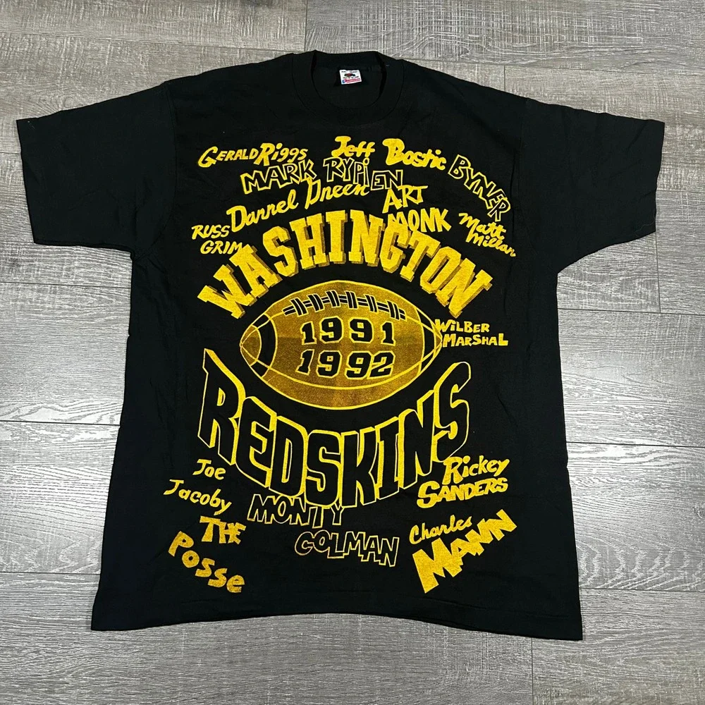 Vintage Washington Redskins 1991 1992 T-Shirt XXL Fruit of the Loom Made in USA